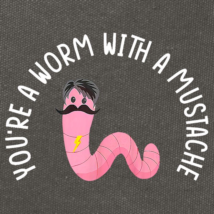 Worm With A Mustache James Tom Ariana Reality Funny Matching Cotton Canvas Backpack