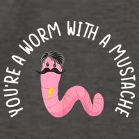 Worm With A Mustache James Tom Ariana Reality Funny Matching Vector Backpack