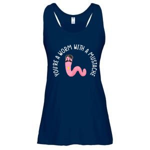 Worm With A Mustache James Tom Ariana Reality Funny Matching Ladies Essential Flowy Tank