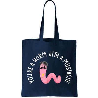 Worm With A Mustache James Tom Ariana Reality Funny Matching Tote Bag