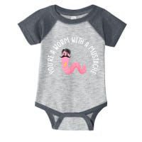 Worm With A Mustache James Tom Ariana Reality Funny Matching Infant Baby Jersey Bodysuit