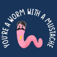 Worm With A Mustache James Tom Ariana Reality Funny Matching Infant Baby Jersey Bodysuit