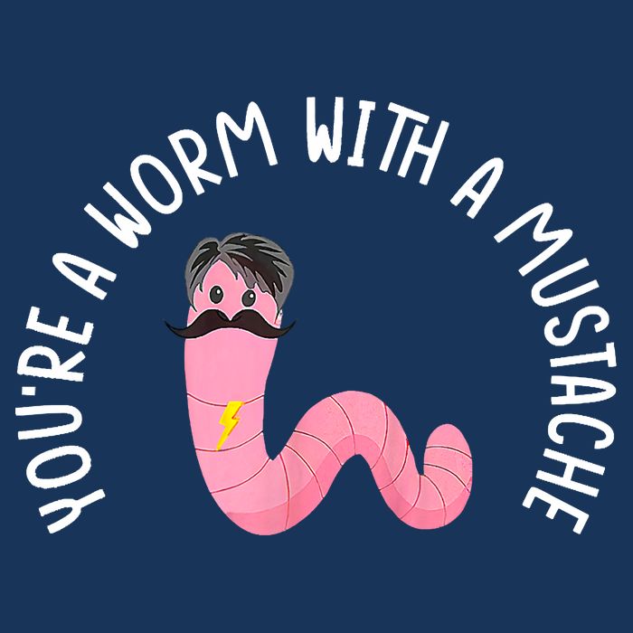 Worm With A Mustache James Tom Ariana Reality Funny Matching Infant Baby Jersey Bodysuit