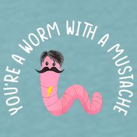 Worm With A Mustache James Tom Ariana Reality Funny Matching Sueded Cloud Jersey T-Shirt