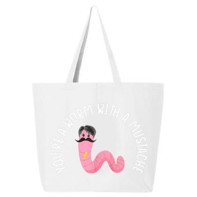 Worm With A Mustache James Tom Ariana Reality Funny Matching 25L Jumbo Tote