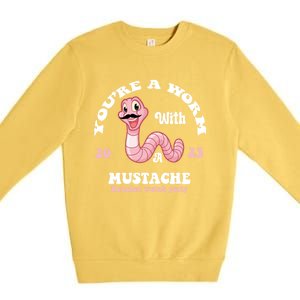 Worm With A Mustache James Tom Ariana Reality Premium Crewneck Sweatshirt