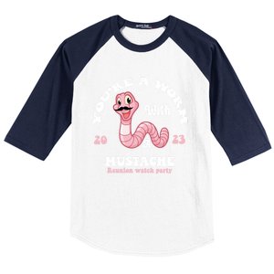 Worm With A Mustache James Tom Ariana Reality Baseball Sleeve Shirt