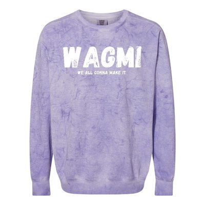 WAGMI We ALL Gonna Make It, Crypto And NFT, Cryptocurrency Colorblast Crewneck Sweatshirt