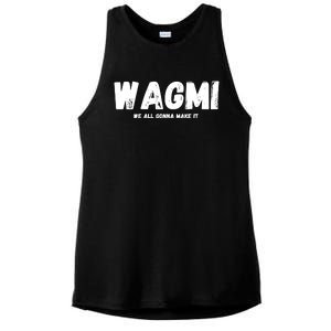 WAGMI We ALL Gonna Make It, Crypto And NFT, Cryptocurrency Ladies PosiCharge Tri-Blend Wicking Tank