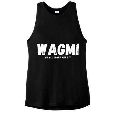 WAGMI We ALL Gonna Make It, Crypto And NFT, Cryptocurrency Ladies PosiCharge Tri-Blend Wicking Tank
