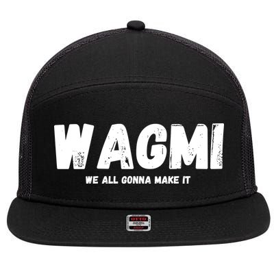 WAGMI We ALL Gonna Make It, Crypto And NFT, Cryptocurrency 7 Panel Mesh Trucker Snapback Hat