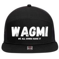 WAGMI We ALL Gonna Make It, Crypto And NFT, Cryptocurrency 7 Panel Mesh Trucker Snapback Hat