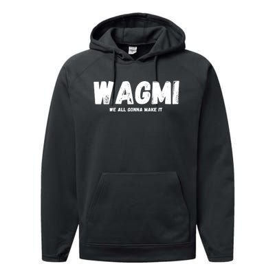 WAGMI We ALL Gonna Make It, Crypto And NFT, Cryptocurrency Performance Fleece Hoodie