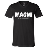 WAGMI We ALL Gonna Make It, Crypto And NFT, Cryptocurrency V-Neck T-Shirt