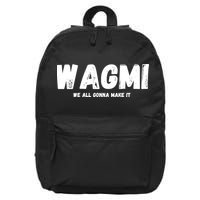 WAGMI We ALL Gonna Make It, Crypto And NFT, Cryptocurrency 16 in Basic Backpack