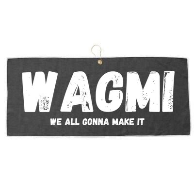 WAGMI We ALL Gonna Make It, Crypto And NFT, Cryptocurrency Large Microfiber Waffle Golf Towel