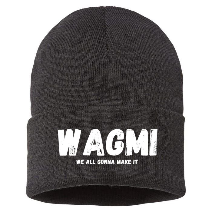 WAGMI We ALL Gonna Make It, Crypto And NFT, Cryptocurrency Sustainable Knit Beanie