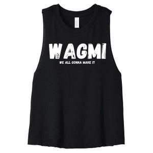 WAGMI We ALL Gonna Make It, Crypto And NFT, Cryptocurrency Women's Racerback Cropped Tank