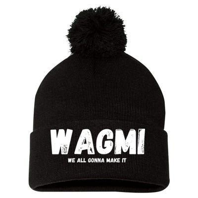 WAGMI We ALL Gonna Make It, Crypto And NFT, Cryptocurrency Pom Pom 12in Knit Beanie