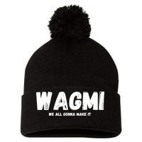 WAGMI We ALL Gonna Make It, Crypto And NFT, Cryptocurrency Pom Pom 12in Knit Beanie