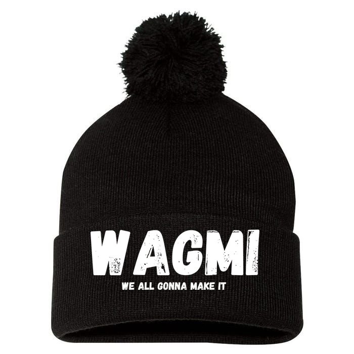 WAGMI We ALL Gonna Make It, Crypto And NFT, Cryptocurrency Pom Pom 12in Knit Beanie