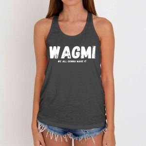 WAGMI We ALL Gonna Make It, Crypto And NFT, Cryptocurrency Women's Knotted Racerback Tank