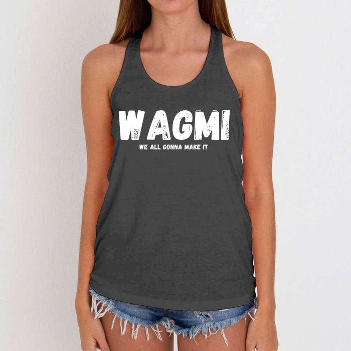 WAGMI We ALL Gonna Make It, Crypto And NFT, Cryptocurrency Women's Knotted Racerback Tank