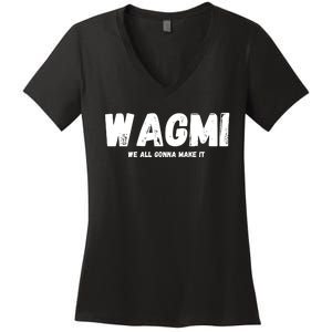 WAGMI We ALL Gonna Make It, Crypto And NFT, Cryptocurrency Women's V-Neck T-Shirt