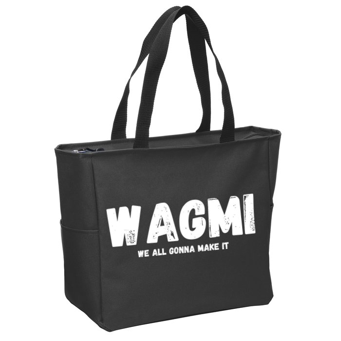 WAGMI We ALL Gonna Make It, Crypto And NFT, Cryptocurrency Zip Tote Bag