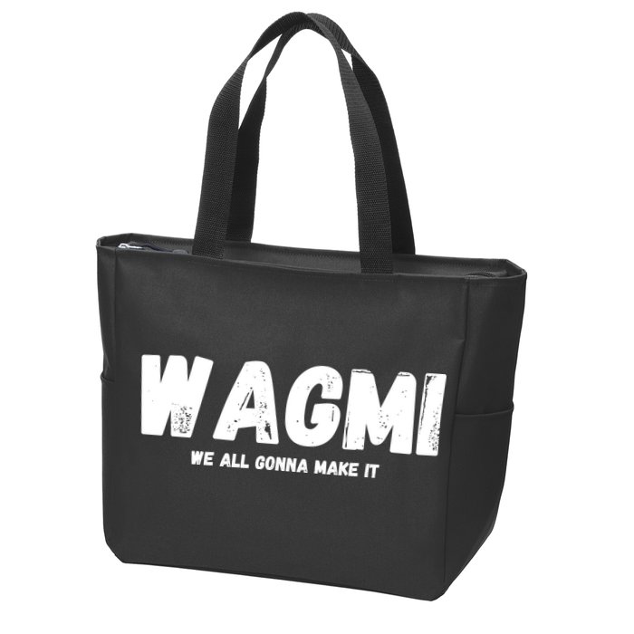 WAGMI We ALL Gonna Make It, Crypto And NFT, Cryptocurrency Zip Tote Bag