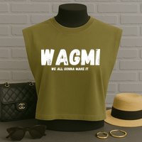 WAGMI We ALL Gonna Make It, Crypto And NFT, Cryptocurrency Garment-Dyed Women's Muscle Tee