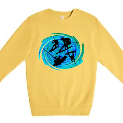 Wakeboarding Premium Crewneck Sweatshirt