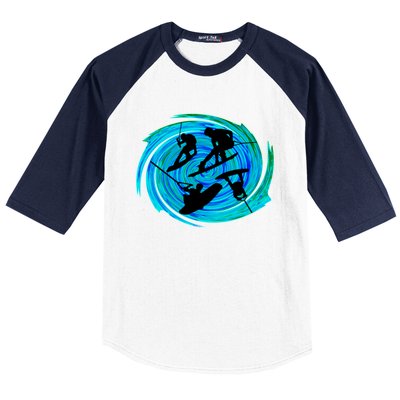 Wakeboarding Baseball Sleeve Shirt