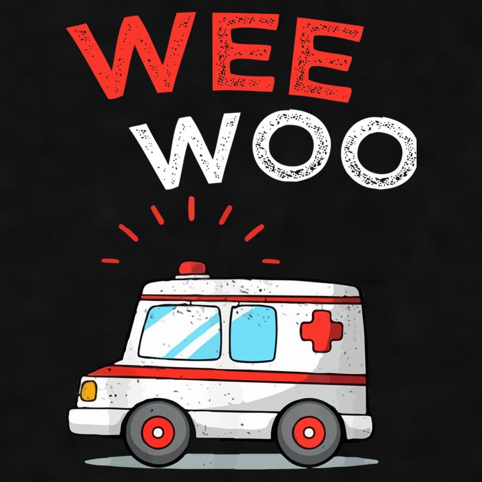 Wee Woo Ambulance Amr Funny Ems Emt Paramedic Ladies PosiCharge Tri-Blend Wicking Tank