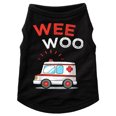 Wee Woo Ambulance Amr Funny Ems Emt Paramedic Doggie Tank
