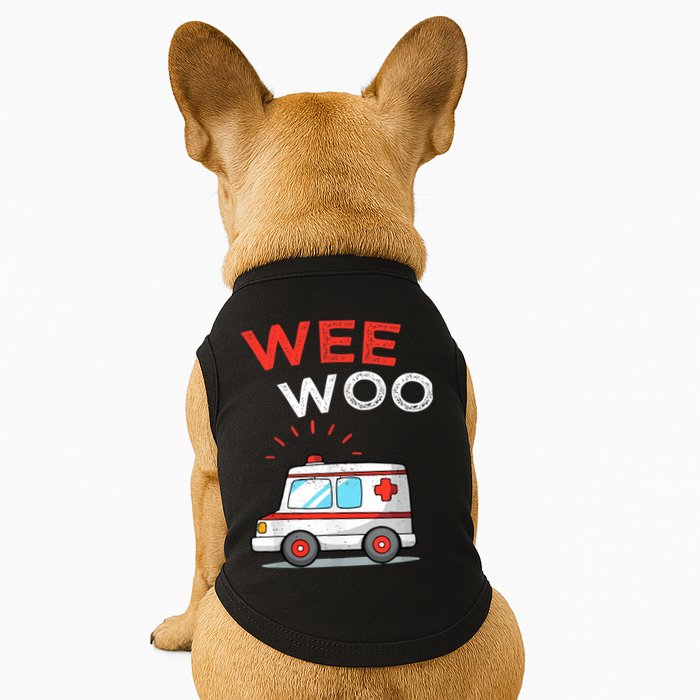 Wee Woo Ambulance Amr Funny Ems Emt Paramedic Doggie Tank