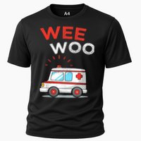 Wee Woo Ambulance Amr Funny Ems Emt Paramedic Performance Shirt