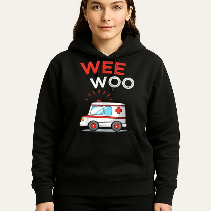 Wee Woo Ambulance Amr Funny Ems Emt Paramedic Hoodie