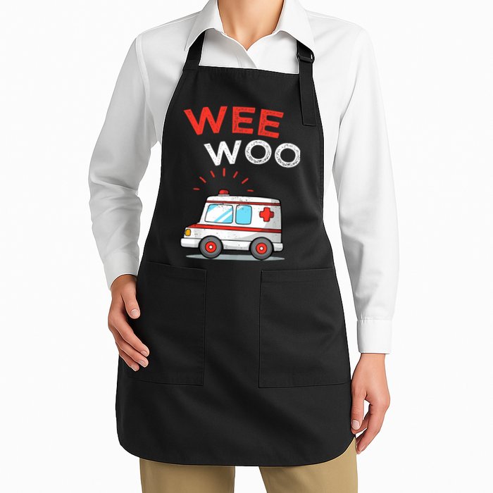 Wee Woo Ambulance Amr Funny Ems Emt Paramedic Apron