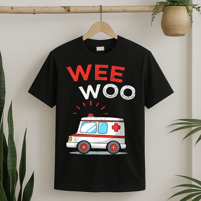 Wee Woo Ambulance Amr Funny Ems Emt Paramedic T-Shirt