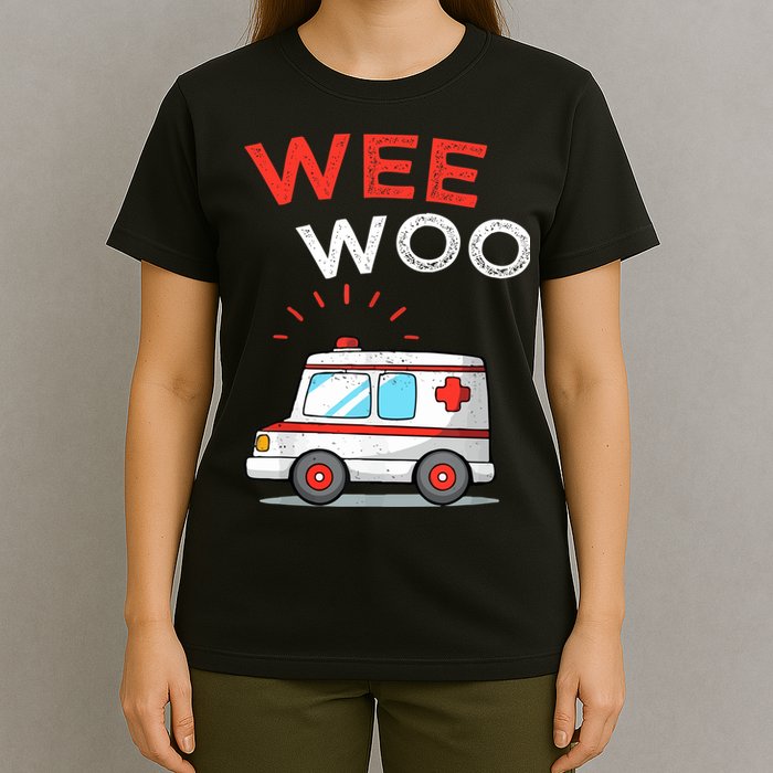 Wee Woo Ambulance Amr Funny Ems Emt Paramedic T-Shirt