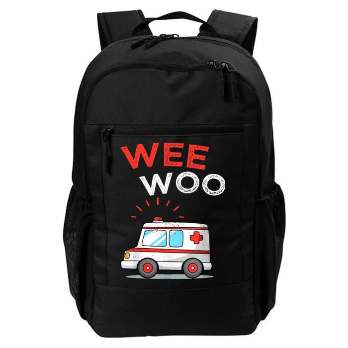 Wee Woo Ambulance Amr Funny Ems Emt Paramedic Backpack