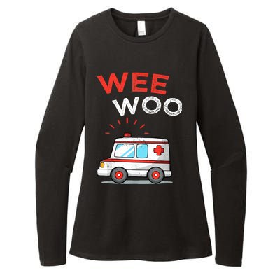 Wee Woo Ambulance Amr Funny Ems Emt Paramedic Womens CVC Long Sleeve Shirt