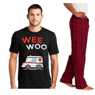 Wee Woo Ambulance Amr Funny Ems Emt Paramedic Pajama Set