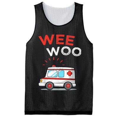 Wee Woo Ambulance Amr Funny Ems Emt Paramedic Mesh Reversible Basketball Jersey Tank
