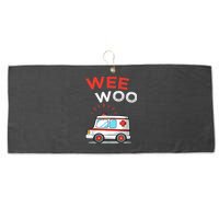 Wee Woo Ambulance Amr Funny Ems Emt Paramedic Large Microfiber Waffle Golf Towel