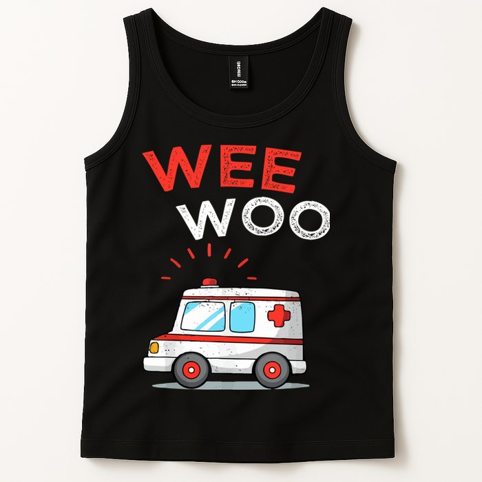 Wee Woo Ambulance Amr Funny Ems Emt Paramedic Tank Top