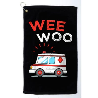 Wee Woo Ambulance Amr Funny Ems Emt Paramedic Golf Towel