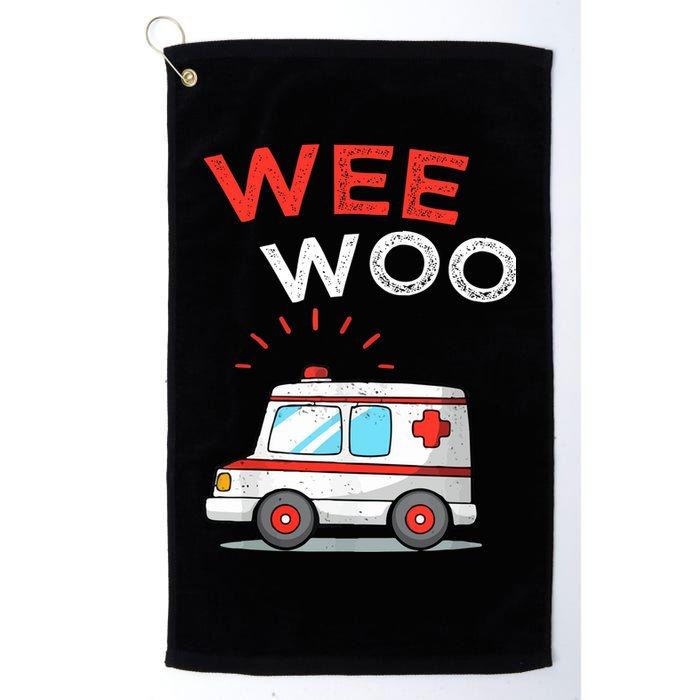 Wee Woo Ambulance Amr Funny Ems Emt Paramedic Golf Towel