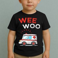 Wee Woo Ambulance Amr Funny Ems Emt Paramedic Toddler T-Shirt